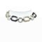 Collar de eslabones de cadena de plástico metálico plateado y negro de Christian Dior, Imagen 5