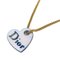 Necklace in Gold with Blue Shell Heart from Christian Dior 1
