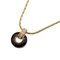 Circle Round Necklace in Transparent Stone Gold Black by Christian Dior 1