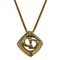 Necklace Womens Brand Cd Logo Rhinestone Gold by Christian Dior, Image 4