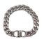 CHRISTIAN DIOR Dior CD Icon Chain Link Bracelet Metal Silver Black 2