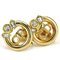 Aretes de metal y oro con cuentas de diamantes de imitación de Christian Dior. Juego de 2, Imagen 8