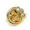 Aretes de metal y oro con cuentas de diamantes de imitación de Christian Dior. Juego de 2, Imagen 2