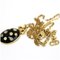 Oval Black & Gold Rhinestone Necklace by Christian Dior 3