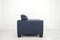 Vintage Swiss DS 17 Dark Blue Leather Armchair from de Sede 14