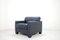 Vintage Swiss DS 17 Dark Blue Leather Armchair from de Sede, Image 9