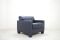 Vintage Swiss DS 17 Dark Blue Leather Armchair from de Sede, Image 2