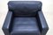 Vintage Swiss DS 17 Dark Blue Leather Armchair from de Sede 4