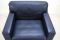 Vintage Swiss DS 17 Dark Blue Leather Armchair from de Sede, Image 4