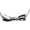 3-reihige Halskette mit Band aus silberfarbenem Metall von Christian Dior 3