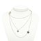 3-Strand Chain Ribbon Necklace in Silver Metal by Christian Dior 4