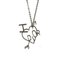 I Love Heart Motif Pendant Necklace in Silver by Christian Dior 1