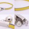 Choker Necklace in Leather/Metal/Fake Pearl Yellow & Silver White by Christian Dior 5
