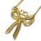 Necklace Ladys Gold Ribbon Rhinestone by Christian Dior 3