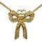 Necklace Ladys Gold Ribbon Rhinestone by Christian Dior 4