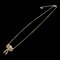 Necklace Ladys Gold Ribbon Rhinestone by Christian Dior 1