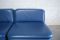 Vintage Modular Blue Leather Sofa, 1979, Image 7