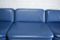 Blaues Modulares Vintage Ledersofa, 1979 6