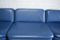 Vintage Modular Blue Leather Sofa, 1979 6