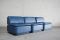 Vintage Modular Blue Leather Sofa, 1979, Image 23