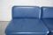 Vintage Modular Blue Leather Sofa, 1979, Image 5