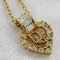 Heart GP Rhinestone Gold Necklace by Christian Dior 7