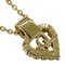 Heart GP Rhinestone Gold Necklace by Christian Dior 3