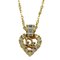 Heart GP Rhinestone Gold Necklace by Christian Dior 4