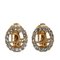 Rhinestone Earrings in Gold Plated by Christian Dior 1
