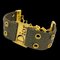 CHRISTIAN DIOR Armband Khaki Gold Canvas GP Kette Jacquard Plate Adjuster Zubehör 1