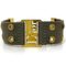CHRISTIAN DIOR Bracelet Khaki Gold Canvas GP Chain Jacquard Plate Adjuster Accessory 2