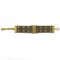 CHRISTIAN DIOR Bracelet Khaki Gold Canvas GP Chain Jacquard Plate Adjuster Accessory 3