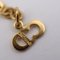 Halskette aus Metall Strass Gold, Grün, Kristallklarer Stein Anhänger von Christian Dior 6