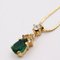 Necklace in Metal Rhinestone Gold, Green, Clear Color Stone Pendant by Christian Dior 2