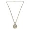 Rhinestone Metal Gunmetal Necklace by Christian Dior, Image 1
