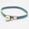 Blue & Yellow Silver Chocker in Pearl White Leather & Metal by Christian Dior 1