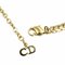 CHRISTIAN DIOR Metal Rhinestone Gold Necklace Choker 5