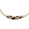 Goldfarbenes Halsband mit Strasssteinen und Cd Logo aus Metall von Christian Dior 1