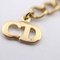 Goldfarbenes Halsband mit Strasssteinen und Cd Logo aus Metall von Christian Dior 5