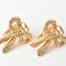 Ribbon Motif Rhinestone Gold Earrings by Christian Dior, Set of 2 3