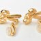 Ribbon Motif Rhinestone Gold Earrings by Christian Dior, Set of 2 4
