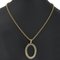 Vintage Circle Gold Plated & Rhinestone Womens Necklace by Christian Dior 2