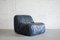Vintage Lounge Chair in Dark Blue Leather from de Sede 11