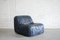 Vintage Sessel aus dunkelblauem Leder von de Sede 2