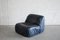 Vintage Lounge Chair in Dark Blue Leather from de Sede 5