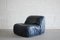 Vintage Lounge Chair in Dark Blue Leather from de Sede 4