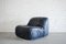 Vintage Lounge Chair in Dark Blue Leather from de Sede 20