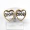 Open Heart Rhinestone Earrings from Christian Dior, Set of 2, Image 1