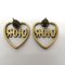Open Heart Rhinestone Earrings from Christian Dior, Set of 2, Image 4