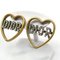 Open Heart Rhinestone Earrings from Christian Dior, Set of 2 3